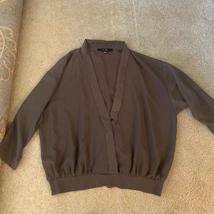 Brown loose crop top